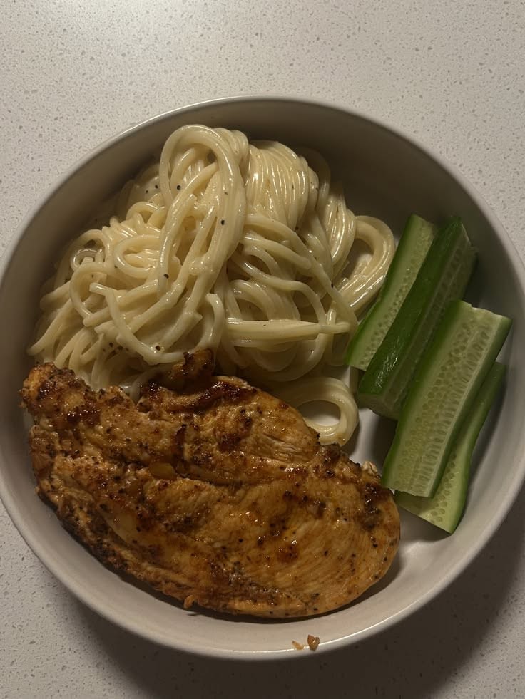 skillet pasta with ground beef and cucumber
